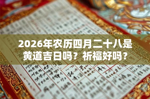 2026年农历四月二十八是黄道吉日吗？祈福好吗？