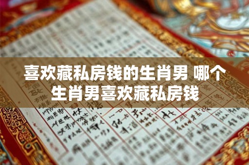 喜欢藏私房钱的生肖男 哪个生肖男喜欢藏私房钱