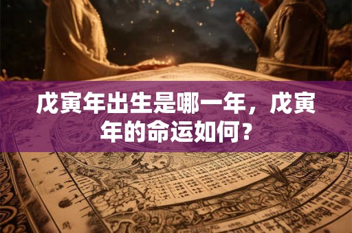 戊寅年出生是哪一年，戊寅年的命运如何？