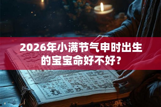 2026年小满节气申时出生的宝宝命好不好？
