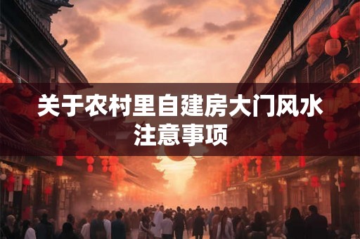 关于农村里自建房大门风水注意事项 关于农村里自建房大门风水注意事项