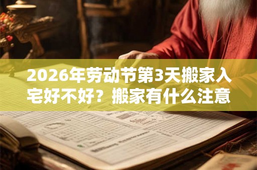 2026年劳动节第3天搬家入宅好不好？搬家有什么注意事项？