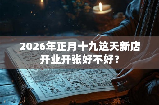 2026年正月十九这天新店开业开张好不好？