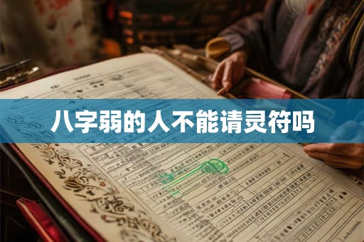 八字弱的人不能请灵符吗