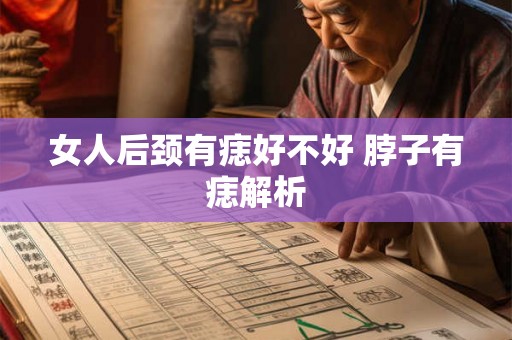 女人后颈有痣好不好 脖子有痣解析