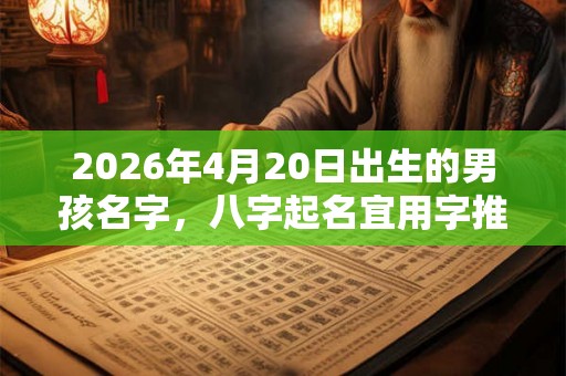 2026年4月20日出生的男孩名字，八字起名宜用字推荐