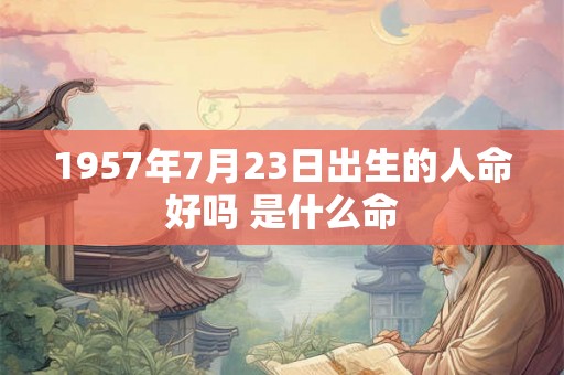 1957年7月23日出生的人命好吗 是什么命