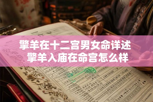 擎羊在十二宫男女命详述  擎羊入庙在命宫怎么样