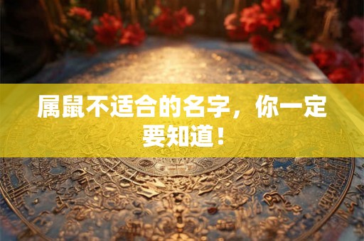 属鼠不适合的名字，你一定要知道！