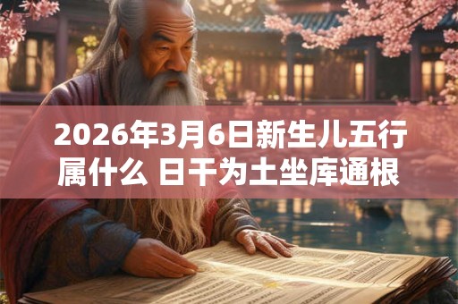 2026年3月6日新生儿五行属什么 日干为土坐库通根