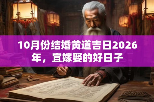 10月份结婚黄道吉日2026年，宜嫁娶的好日子