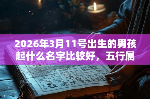 2026年3月11号出生的男孩起什么名字比较好，五行属什么