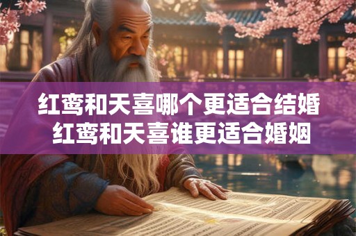 红鸾和天喜哪个更适合结婚 红鸾和天喜谁更适合婚姻