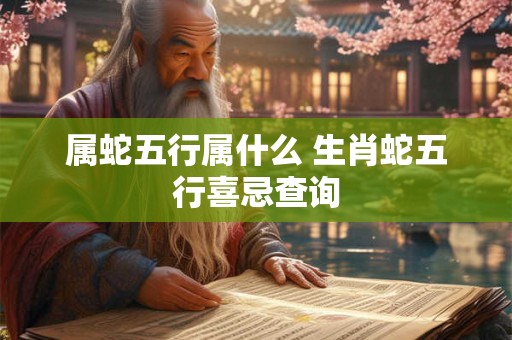 属蛇五行属什么 生肖蛇五行喜忌查询