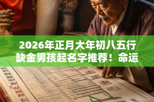 2026年正月大年初八五行缺金男孩起名字推荐！命运好吗？