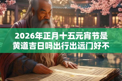 2026年正月十五元宵节是黄道吉日吗出行出远门好不好？