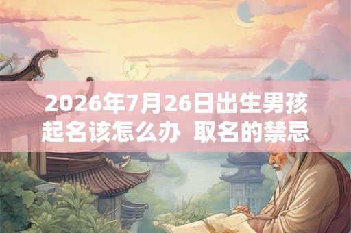 2026年7月26日出生男孩起名该怎么办  取名的禁忌