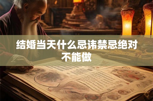 结婚当天什么忌讳禁忌绝对不能做
