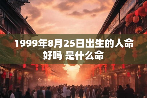 1999年8月25日出生的人命好吗 是什么命