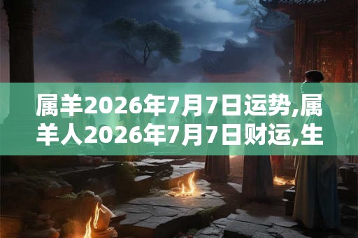 属羊2026年7月7日运势,属羊人2026年7月7日财运,生肖羊2026年7月7日运势