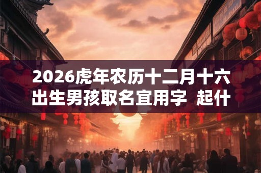 2026虎年农历十二月十六出生男孩取名宜用字  起什么名字好