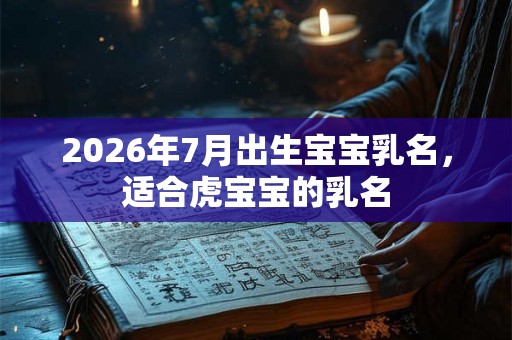 2026年7月出生宝宝乳名，适合虎宝宝的乳名