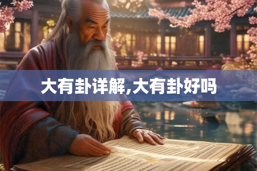大有卦详解,大有卦好吗