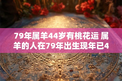 79年属羊44岁有桃花运 属羊的人在79年出生现年已44岁是否有桃花运