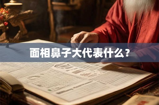 面相鼻子大代表什么? 面相鼻子大代表什么?