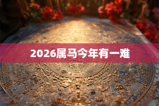 2026属马今年有一难