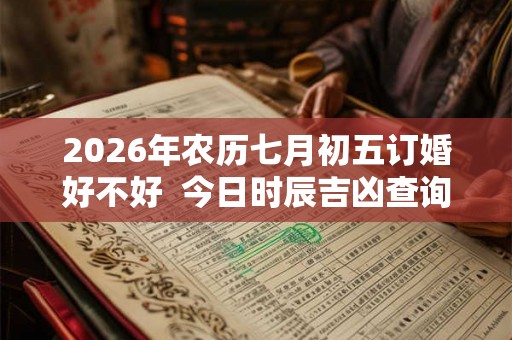 2026年农历七月初五订婚好不好  今日时辰吉凶查询