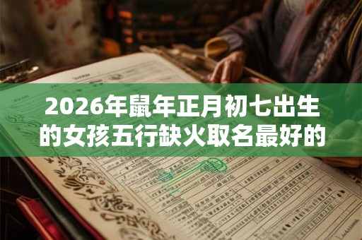 2026年鼠年正月初七出生的女孩五行缺火取名最好的字