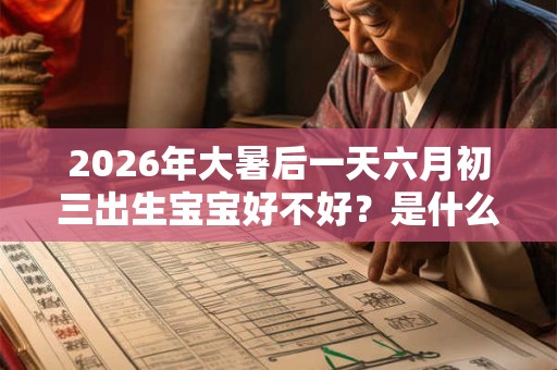 2026年大暑后一天六月初三出生宝宝好不好？是什么命？