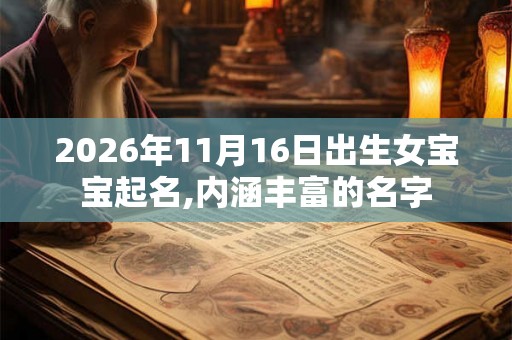 2026年11月16日出生女宝宝起名,内涵丰富的名字 2026年11月16日出生女宝宝起名,内涵丰富的名字