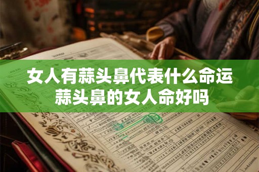女人有蒜头鼻代表什么命运 蒜头鼻的女人命好吗