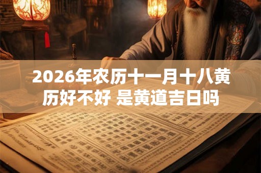 2026年农历十一月十八黄历好不好 是黄道吉日吗