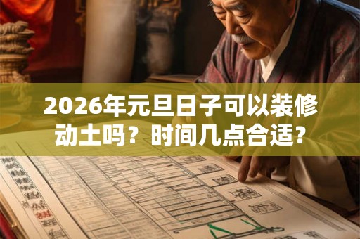 2026年元旦日子可以装修动土吗?时间几点合适? 2026年元旦日子可以装修动土吗?时间几点合适?