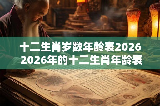 十二生肖岁数年龄表2026 2026年的十二生肖年龄表是怎样的