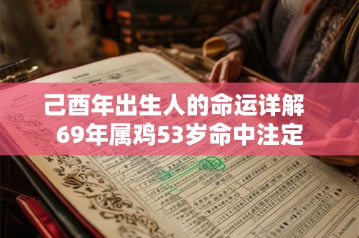 己酉年出生人的命运详解  69年属鸡53岁命中注定