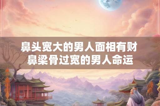 鼻头宽大的男人面相有财 鼻梁骨过宽的男人命运