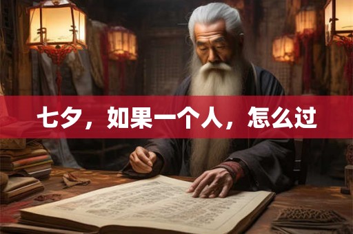 七夕，如果一个人，怎么过