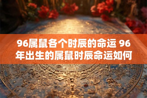 96属鼠各个时辰的命运 96年出生的属鼠时辰命运如何