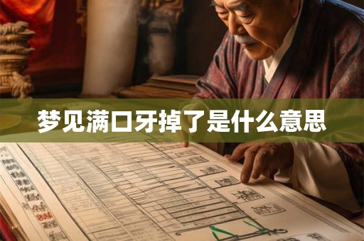 梦见满口牙掉了是什么意思
