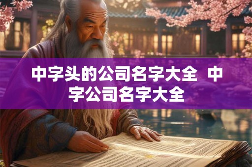 中字头的公司名字大全  中字公司名字大全