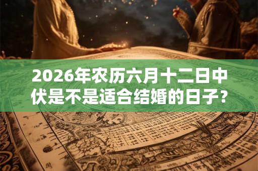 2026年农历六月十二日中伏是不是适合结婚的日子？