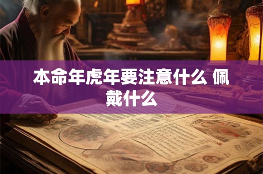 本命年虎年要注意什么 佩戴什么