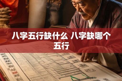 八字五行缺什么 八字缺哪个五行