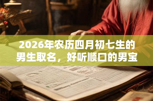 2026年农历四月初七生的男生取名，好听顺口的男宝宝名字