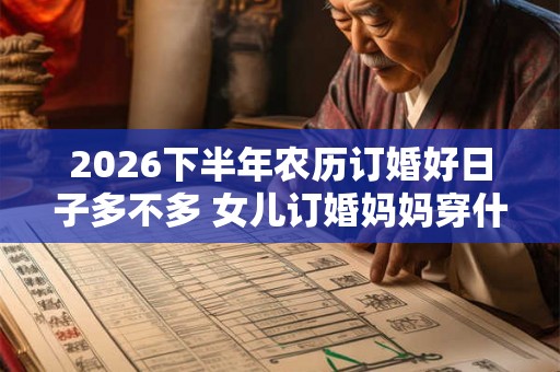 2026下半年农历订婚好日子多不多 女儿订婚妈妈穿什么衣服