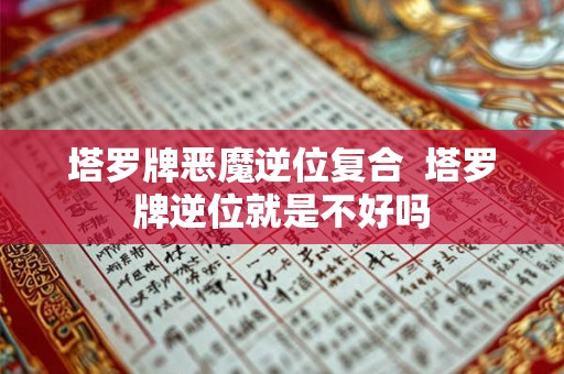 塔罗牌恶魔逆位复合  塔罗牌逆位就是不好吗